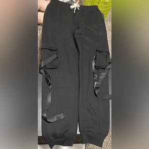 Forever 21 American stitch black sweatpants